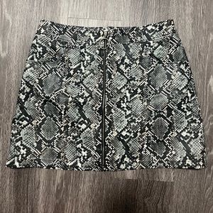 Wild Honey Snakeskin Mini Skirt